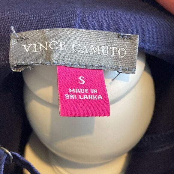 NWT Tencel Vince Camuto Navy Blue Vneck Button Down Spaghetti Strap Dress - Picture 8 of 11